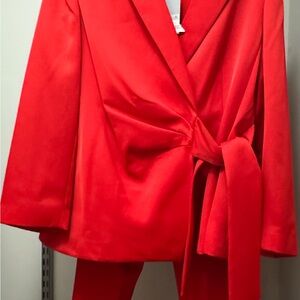 Preston & York Bold Red Pantsuit